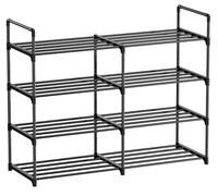 FIDUCIAL HOME Organizador de zapatos de metal de 4 niveles, 16 pares de soportes resistentes para entrada de armario, apilable