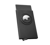 FIDWALL AirTag Billetera con Soporte para, Bloqueo RFID, Pop Up y Capacidad para 5 Tarjetas. (Negro)