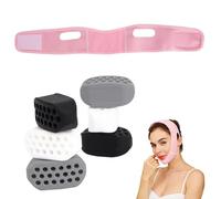 FIDWALL Mascarilla V Line y Set de Ejercicio de Mandíbula, 6PCS Entrenador con 3 Niveles de Resistencia, Correa para Dormir, Cuidado Facial y Jawliner para Hombres y Mujeres