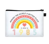 FIDWALL Neceser Mujer 40 Años - 1985 Neceser de Maquillaje, Regalo Cumpleaños Mujer Personalizado, Regalo Amiga, Regalos de Cumpleaños para Mujer, Ideal para Celebrar los 40 Años y Viajar con Estilo