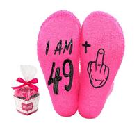 FIDWALL Regalos para mujer de 50 años, madre, hermana, maestra o sus calcetines de cumpleaños divertidos, la mejor idea única de regalo de cumpleaños para una mujer de 50 años