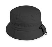 fiebig Ginny Sombrero de lluvia con banda flexible | Sombrero de pescador para exteriores con forro de algodón ligero | Ajuste cómodo para todo el año, Negro , 56