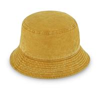 fiebig Sombrero de algodón lavado | Sombrero unisex de exterior con lavado de dos colores | Sombrero de pescador de algodón en muchos colores y tamaños Amarillo maíz. 60
