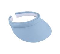 fiebig Visor | Sombra para la cara | Clipvisor en talla única | En muchos colores de 100% algodón | Gorra de verano con forro interior de cinta de rizo | Parasol, azul claro, Talla única