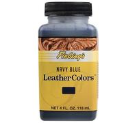 Fiebing's LeatherColors - Tinte para cuero natural a base de agua, fórmula no inflamable, color permanente y penetrante para zapatos, botas, muebles, seguro para instituciones (4 onzas líquidas, azul