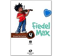 Fiedel-Max VHR3804-9783920470450 - Escuela para violín Band 4 con CD y pinza en forma de corazón de colores - Zapato de madera de Alfons Musikverlag VHR3804-9783920470450