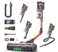 Fieety Aspiradora sin Cable, 600W/50KPa/65Min, Aspiradora Plegable con Aromática, Modo Auto, Carga de Pared, Diseño Anti-enredos y Manguera de 1M, Ideal para Pelo de Mascotas, Suelos Duros, moquetas