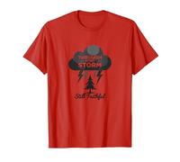 Fiel a través de Las tormentas: Cita inspiradora de Toda mi Vida Camiseta, Hombre, Rojo, L