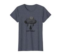 Fiel a través de Las tormentas: Cita inspiradora de Toda mi Vida Camiseta, Mujer, Azul Jaspeado, XL