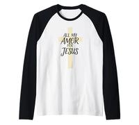 Fiel Cristiano Todo mi Amor por Jesús Camiseta Manga Raglan