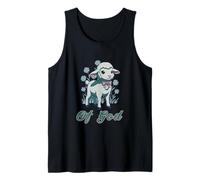 Fiel diseño de Cordero y Oveja para Corazones Amantes de Dios Camiseta sin Mangas