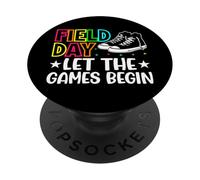 Field Day Let The Games Begin Niños Niños Niñas Maestros PopSockets PopGrip Adhesivo