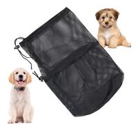 Field Guard for Dogs - Dog Safety Cover | Protector de cabeza de hierba y malla ajustable Muzzle, Lightweight Pet Head Shield for Climbing, Hiking & High Grass, Black/Yellow