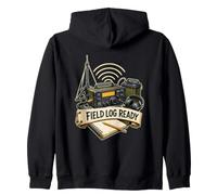 Field Log Ready Radio Registro Antena Sudadera con Capucha