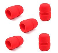 Fielect 10 fundas de espuma de esponja para micrófono de mano, protección contra el viento, color rojo para KTV Broadcasting