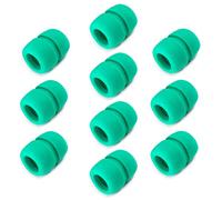 Fielect 10 fundas de micrófono de espuma gruesas para micrófono de escenario de mano, cubierta de espuma verde para KTV, baile de baile, sala de conferencias, entrevistas de noticias