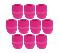 Fielect 10 unids esponja espuma micrófono mano protector parabrisas protección rosa para KTV Broadcasting
