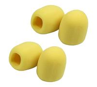 Fielect 5 fundas de micrófono de espuma de esponja para micrófono de mano, protección contra el parabrisas, filtro de microespuma, amarillo para radiodifusión KTV