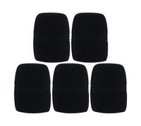 Fielect 5 unids esponja espuma micrófono mano protección parabrisas negro para KTV Broadcasting