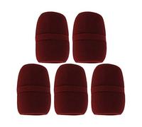 Fielect 5 unids esponja espuma micrófono mano protección parabrisas rojo vino para KTV Broadcasting