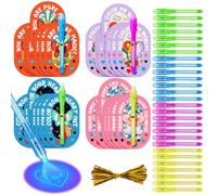 FIELTOM 28 Pack Valentines Day Gifts para nios con pluma de tinta de tinta que desaparece invisible para un mensaje secreto con mensajes secreto