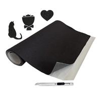 Fieltro Adhesivo Muebles de 2mm, Antideslizante 15.75in x 78.74in, Negro | Tela Adhesiva en Rollo, Corte Libre, Protector Patas Sillas, Almohadillas para Marco DIY Tela Tapizar Techo Coche