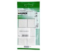 Fieltro Adhesivo - Superficie de 24 mm, Incluye 8 Piezas en un Blister, Color Blanco, Ideal para Evitar Fibras de viscosaes y Proteger Suelos.