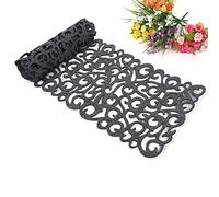 Fieltro Camino de mesa, hueca de flores Bosquejo mesa banda Mantel Mesa alfombrillas mesa documentos Posavasos Table Runner como accesorio para tu comedor decoración, lavable, 100 x 30 cm