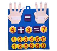 Fieltro Números de Dedo Juguete de Matemáticas para Niños Lindo Diversión Educación Temprana Juguetes para Contar con Lazo para Colgar DIY Vibrantes Juguetes de Aprendizaje Actividades de Aprendizaje