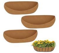 Fieltro Para Cesta de Plantas,3 Pzas Reemplazable Transpirable A Prueba de Aves Interior Exterior,Repuesto para Forros de Jardineras de Ventana | Para Interior Exterior Porche Terraza Balcon Valla Veg