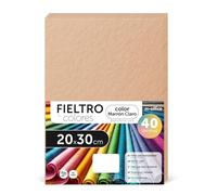 Fieltro para Manualidades, Fieltro de Colores, Suave y Flexible, Material para Costura, Telas Patchwork, Ideal para proyectos DIY, artesanía o decoración, 20x30cm - m-office (marron claro, 40 uds)