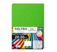 Fieltro para Manualidades, Fieltro de Colores, Suave y Flexible, Material para Costura, Telas Patchwork, Ideal para proyectos DIY, artesanía o decoración, 20x30cm - m-office (verde hierba, 10 uds)