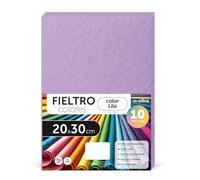 Fieltro para Manualidades, Fieltro de Colores, Suave y Flexible, Material para Costura, Telas Patchwork, Ideal para proyectos DIY, artesanía o decoración, 20x30cm - m-office (lila, 10 uds)