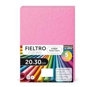 Fieltro para Manualidades, Fieltro de Colores, Suave y Flexible, Material para Costura, Telas Patchwork, Ideal para proyectos DIY, artesanía o decoración, 20x30cm - m-office (rosa claro, 5 uds)