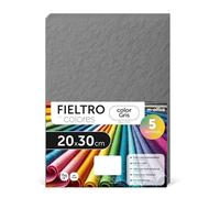 Fieltro para Manualidades, Fieltro de Colores, Suave y Flexible, Material para Costura, Telas Patchwork, Ideal para proyectos DIY, artesanía o decoración, 20x30cm - m-office (gris, 5 uds)
