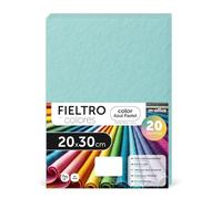 Fieltro para Manualidades, Fieltro de Colores, Suave y Flexible, Material para Costura, Telas Patchwork, Ideal para proyectos DIY, artesanía o decoración, 20x30cm - m-office (azul pastel, 20 uds)