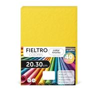 Fieltro para Manualidades, Fieltro de Colores, Suave y Flexible, Material para Costura, Telas Patchwork, Ideal para proyectos DIY, artesanía o decoración, 20x30cm - m-office (amarillo, 40 uds)