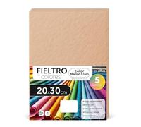 Fieltro para Manualidades, Fieltro de Colores, Suave y Flexible, Material para Costura, Telas Patchwork, Ideal para proyectos DIY, artesanía o decoración, 20x30cm - m-office (marron claro, 5 uds)