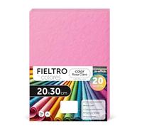 Fieltro para Manualidades, Fieltro de Colores, Suave y Flexible, Material para Costura, Telas Patchwork, Ideal para proyectos DIY, artesanía o decoración, 20x30cm - m-office (rosa claro, 20 uds)