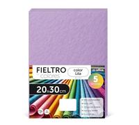 Fieltro para Manualidades, Fieltro de Colores, Suave y Flexible, Material para Costura, Telas Patchwork, Ideal para proyectos DIY, artesanía o decoración, 20x30cm - m-office (lila, 5 uds)