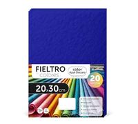 Fieltro para Manualidades, Fieltro de Colores, Suave y Flexible, Material para Costura, Telas Patchwork, Ideal para proyectos DIY, artesanía o decoración, 20x30cm - m-office (azul oscuro, 20 uds)