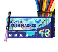 Fieltros de pintura acrílica | Suministros de escritura suaves de varios colores | Kit de marcadores de pintura acrílica,Para adultos Fiesta Escuela Oficina Deco Ocio Creativo Cumpleaños Navidad