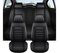 FIENZA 5 Unidades Fundas Asientos Coche para Hond Brio, Fundas Asientos Coche de uero PU Dobladillos Elásticos Funda Universal Accesorios Interiores Automóviles, para Interior de automóviles, SUV