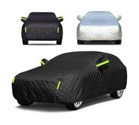 FIENZA Funda Coche Antigranizo para Renaul t 4/4L/R4 1961-1992 Funda para Coche,Impermeable Transpirable Cubierta para Coche Exterior, de algodón Grueso Antiarañazos Resistente al Sol(Black)