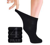 Fiera Besa Calcetines Diabéticos Mujer 4 Pares Bambú Tobillo Negro 39-42