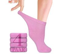 Fiera Besa Calcetines Diabéticos Mujer 4 Pares Bambú Tobillo Rosa 39-42