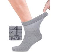 Fiera Besa Calcetines diabéticos para hombre con cintura cómoda sin cintura elástica, tobillo, calcetines diabéticos sin goma y sin costuras, gris claro, 39-42