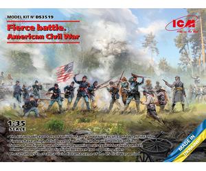Fierce Battle. American Civil War Union Infantry. Confederate Infantry Set #2
