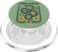 Fierce Chinga La Migra Serpiente Diseño Floral PopSockets PopGrip para MagSafe