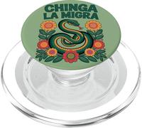 Fierce Chinga La Migra Serpiente Diseño Floral PopSockets PopGrip para MagSafe